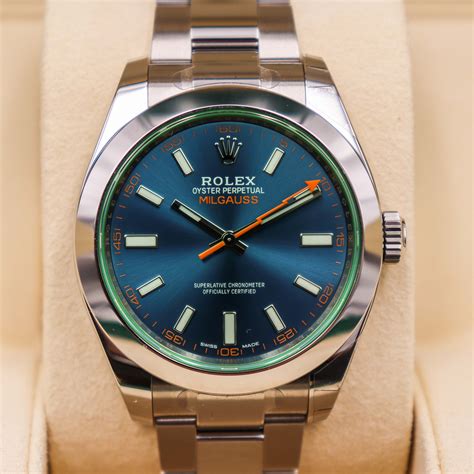 rolex milgauss zblue|milgauss z blue discontinued.